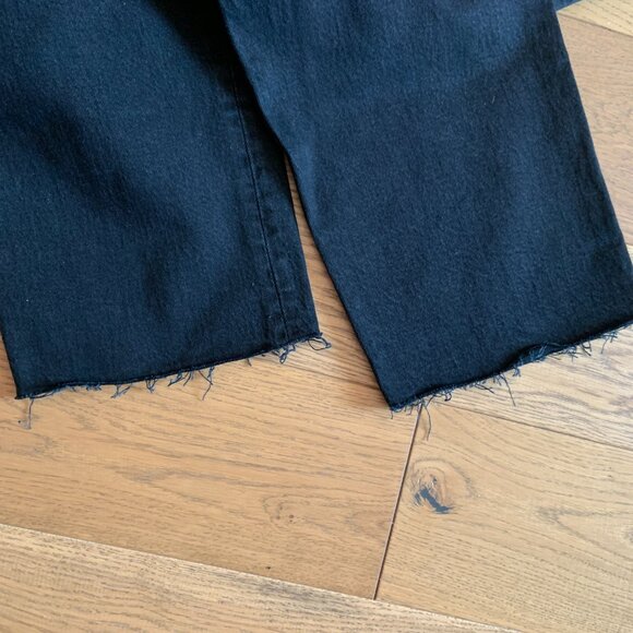 Levis Ribcage Straight Leg Embelliished Bejewelled High Rise Black Jeans Size 28 - Picture 12 of 15